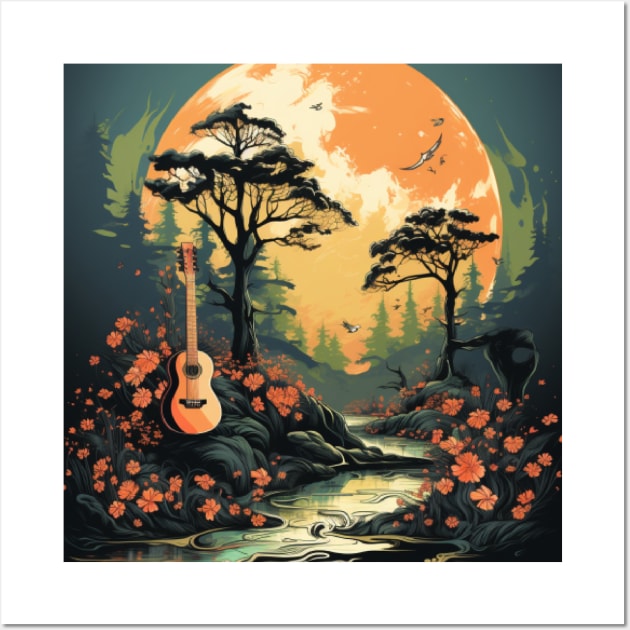 nature guitar Wall Art by VisionDesigner